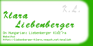 klara liebenberger business card